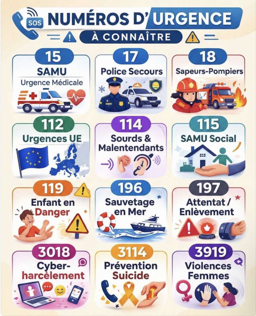 Numéros d urgence - Maison de Santé Pluridisciplinaire Fantaisie à Saint-Joseph Martinique